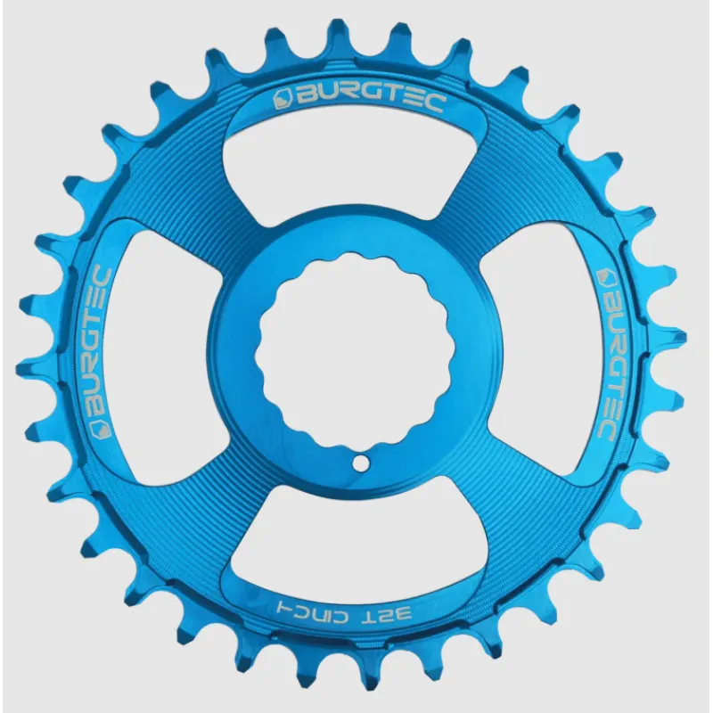Pinion față pentru bicicletă BURGTEC Cinch Thick Thin Chainring 32T ­Deep Blue Cel mai vândut